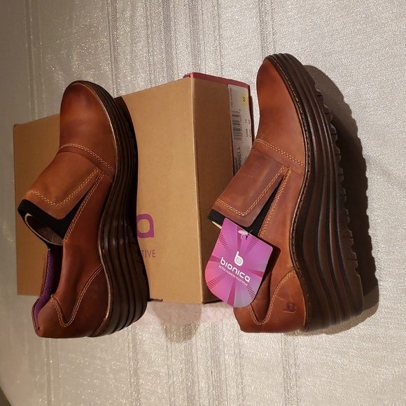 Bionica New Shoes Leather SlipOn Comfort Wedge Loafer Women's 10 - Picture 6 of 17